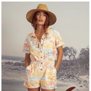 NWT BillabongXWrangler Cali Sun Romper - Size Large